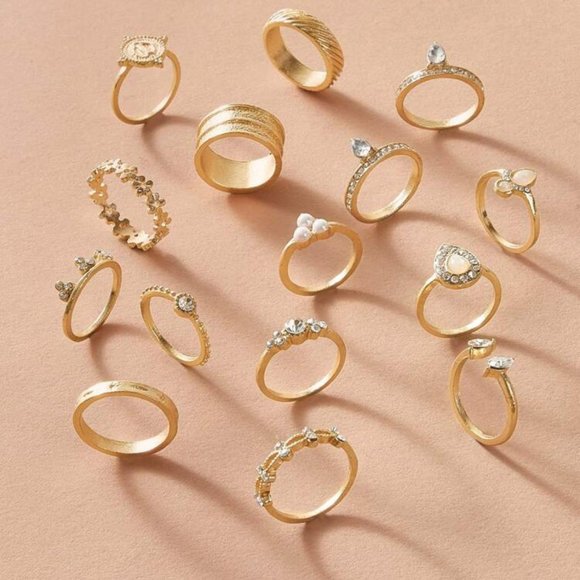 Rings 15pc Ring Set woman’s Jewelry NEW - Picture 3 of 5